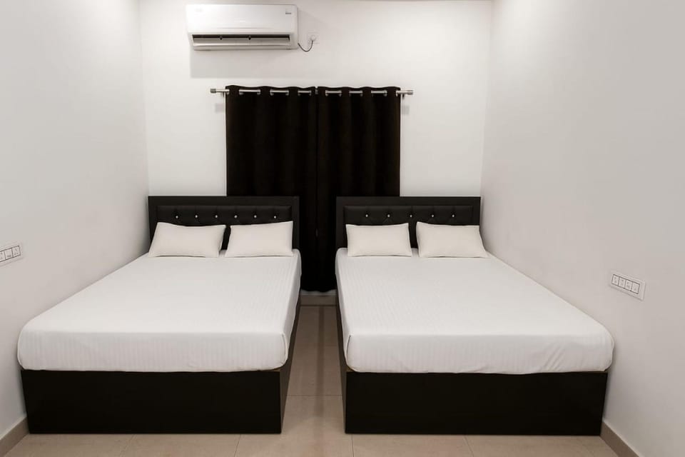 Bed, Bedroom, air conditioner