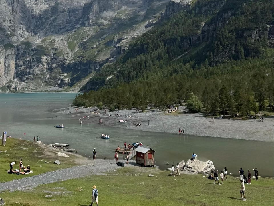 Nearby landmark, Day, People, Natural landscape, Lake view, Mountain view