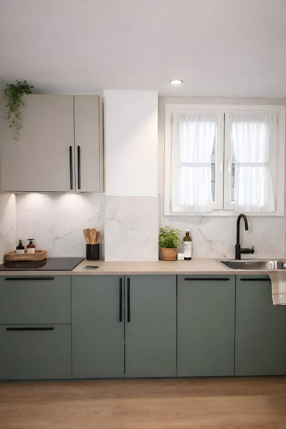 Kitchen or kitchenette, dishwasher, stove, kitchen
