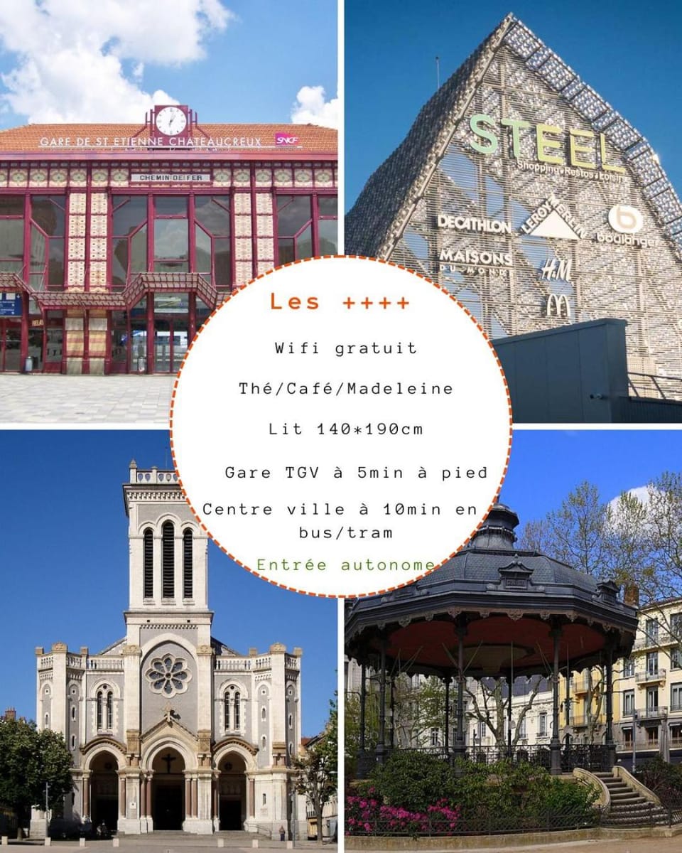 Zeus de Saint-Etienne- Elegant T2 TGV à 5min Apartment in Saint-Étienne
