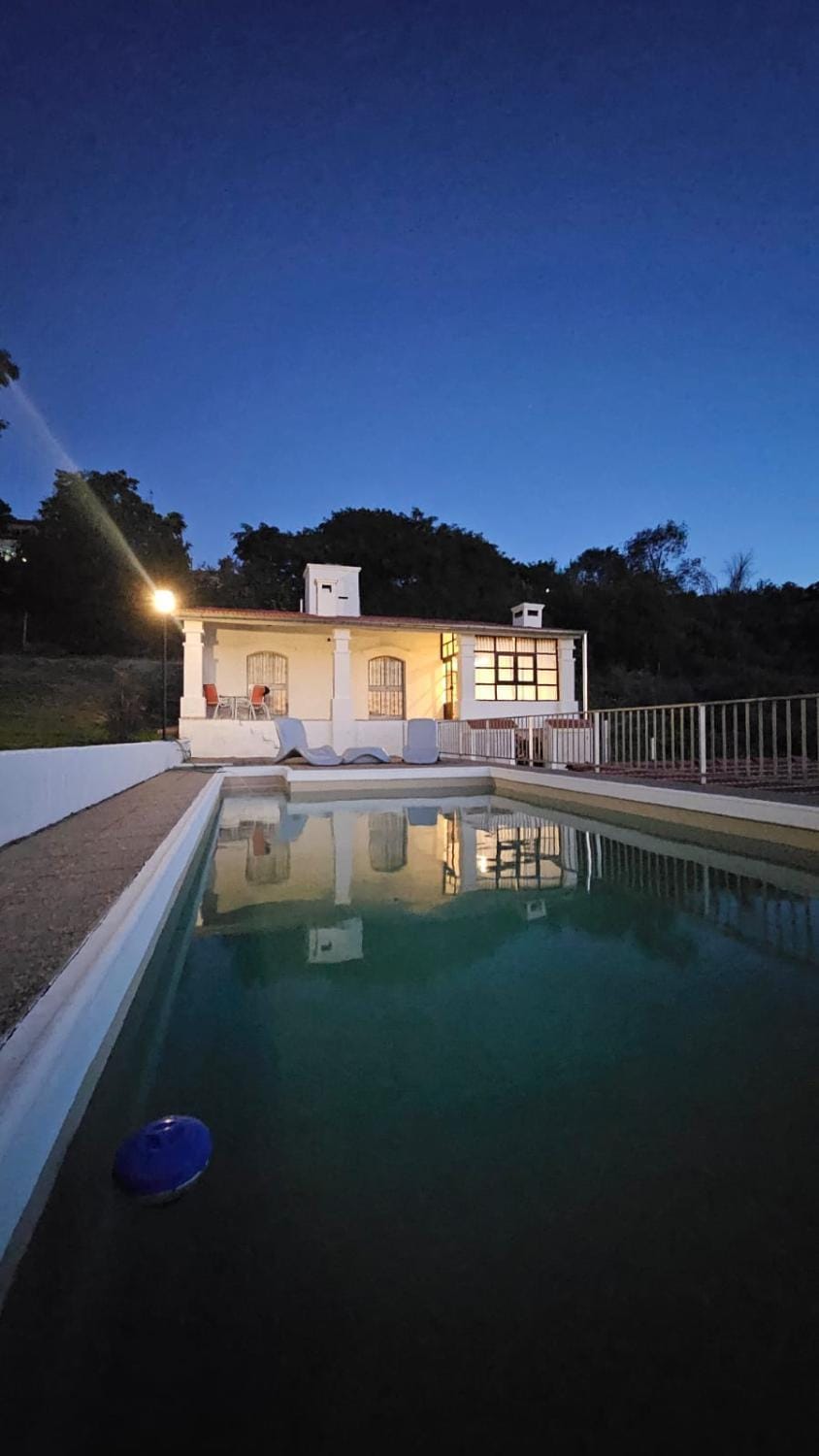 Night, Pool view, Swimming pool