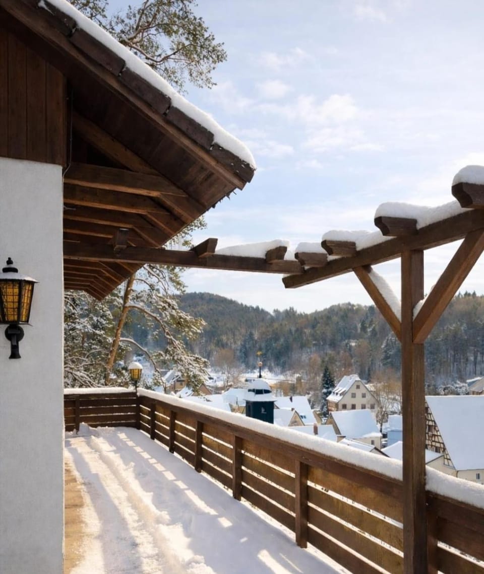 Property building, Natural landscape, Winter, Mountain view