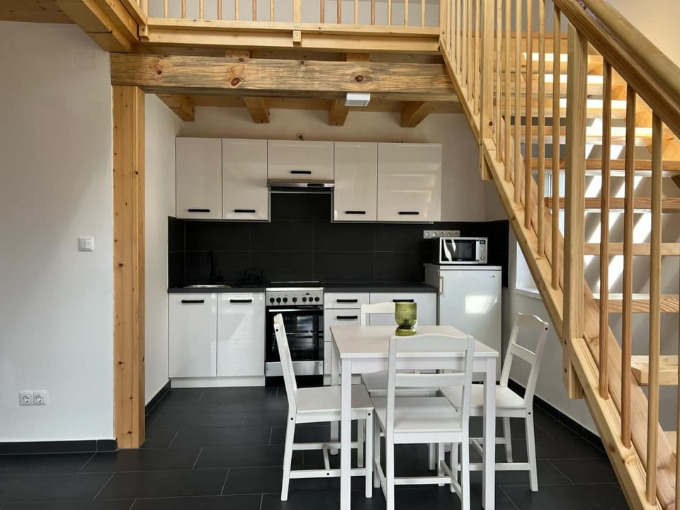 Kitchen or kitchenette, Dining area, oven, stove