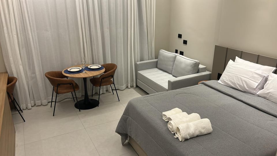 Flat com vista ao mar com academia, piscina e sauna Apartment in Santos