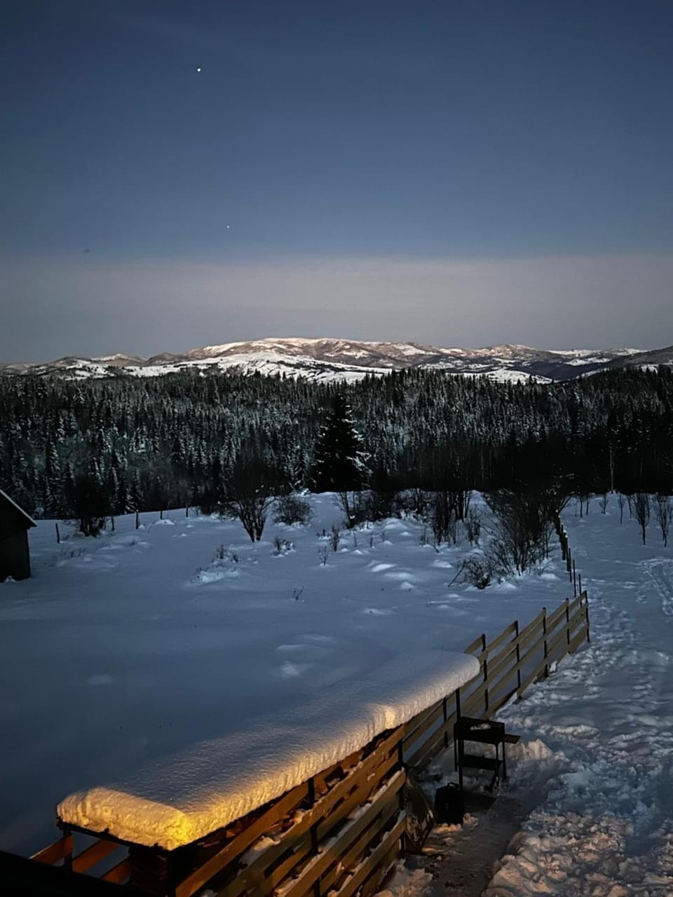 Night, Natural landscape, Mountain view