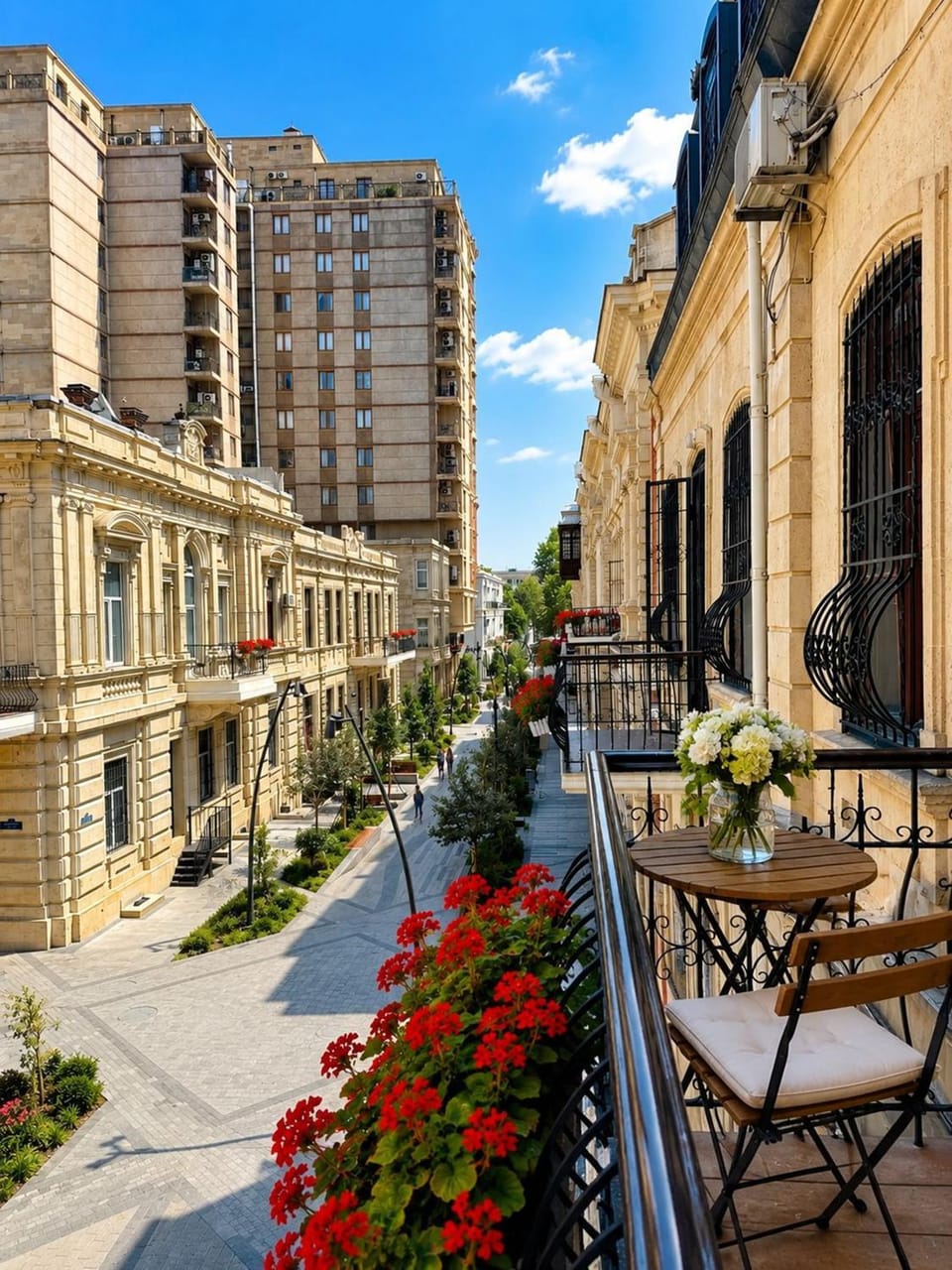 Property building, Patio, View (from property/room), Balcony/Terrace, City view, Street view