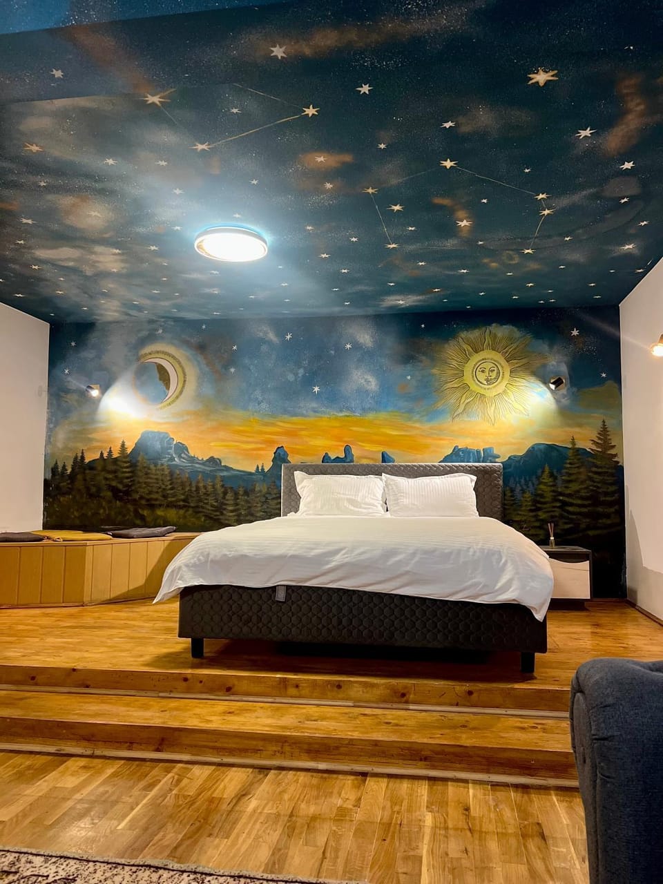 Bed, Night, Decorative detail