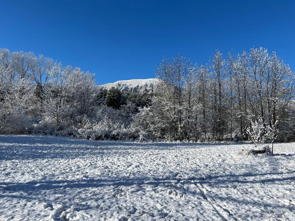 Natural landscape, Winter, Mountain view