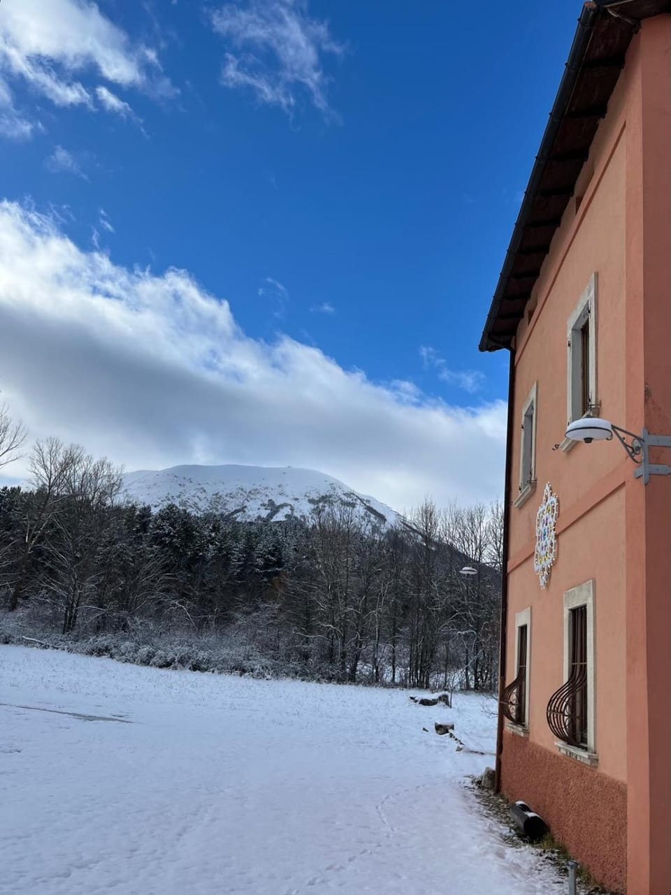 Property building, Natural landscape, Winter, Mountain view