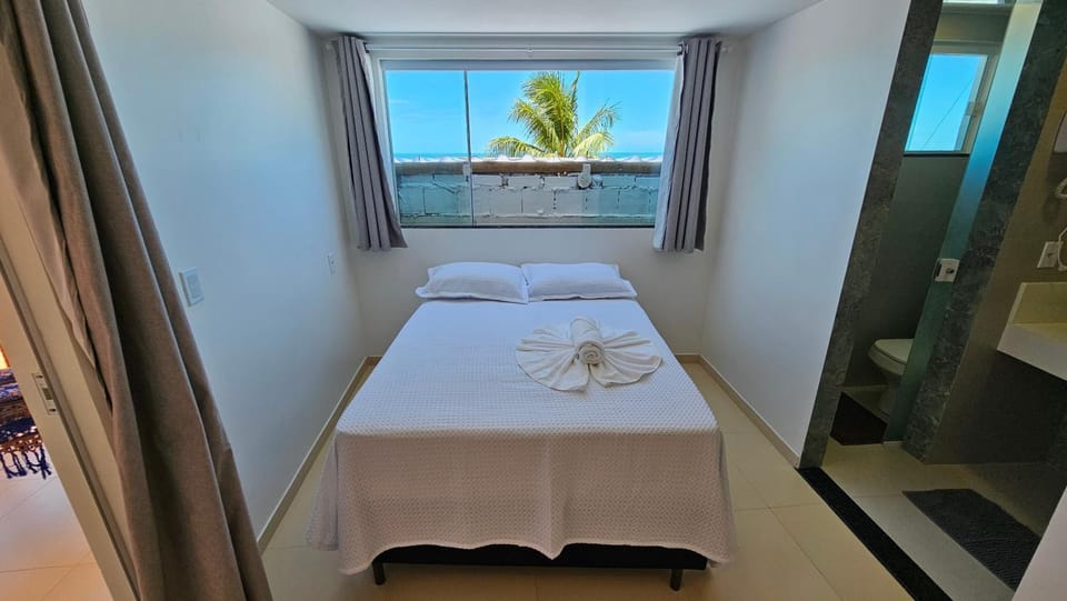 Bed, Natural landscape, Bedroom, Sea view, towels