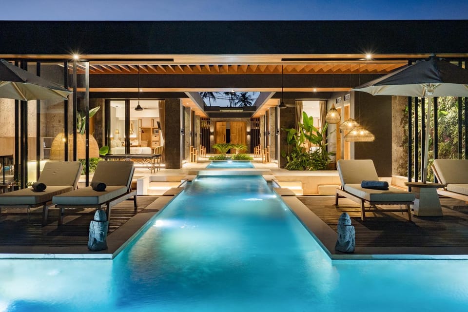Natural landscape, Pool view, Swimming pool, sunbed
