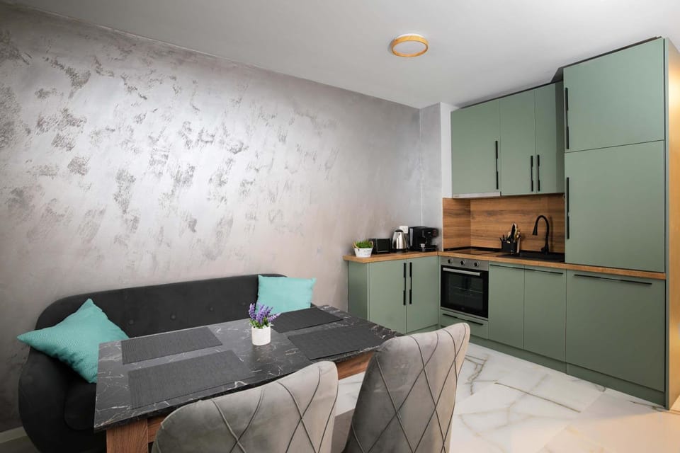 Coffee/tea facilities, Kitchen or kitchenette, oven, stove