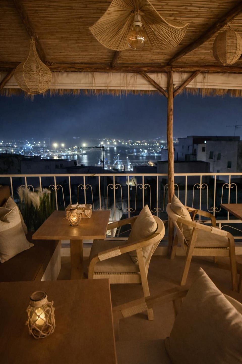 Patio, Night, View (from property/room), Sea view