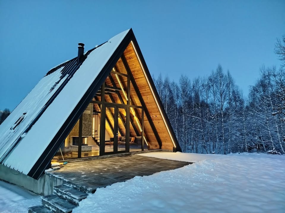 Property building, Night, Natural landscape, Winter