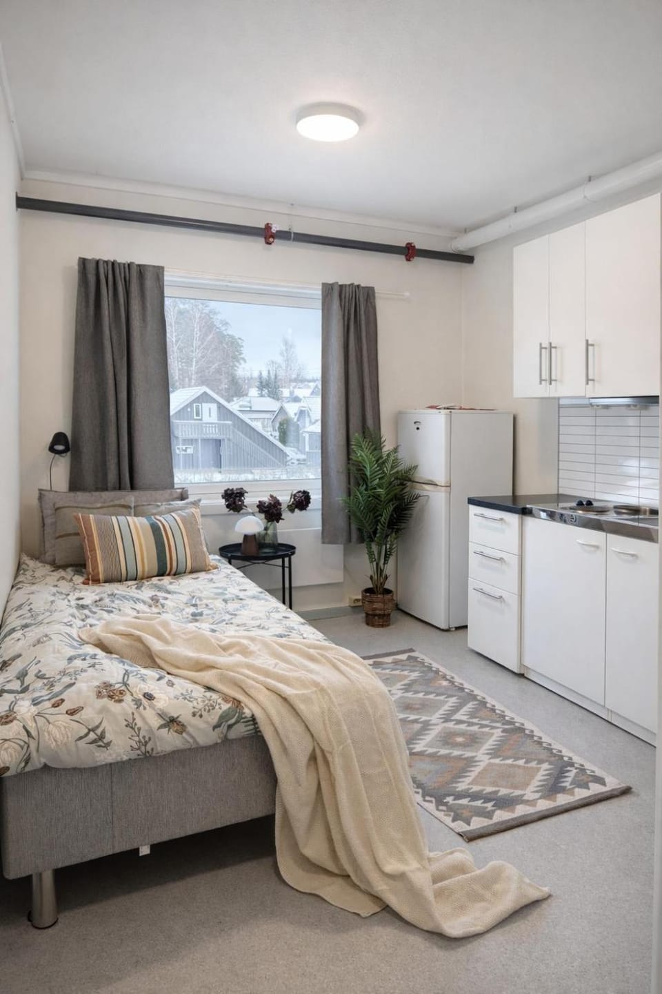 Bed, Kitchen or kitchenette, Photo of the whole room