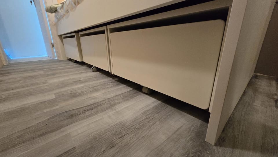 Partition with attached washroom Capsule hotel in Dubai