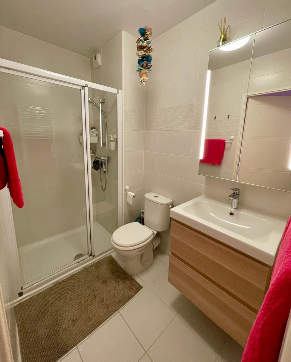Shower, Toilet, Bathroom, towels