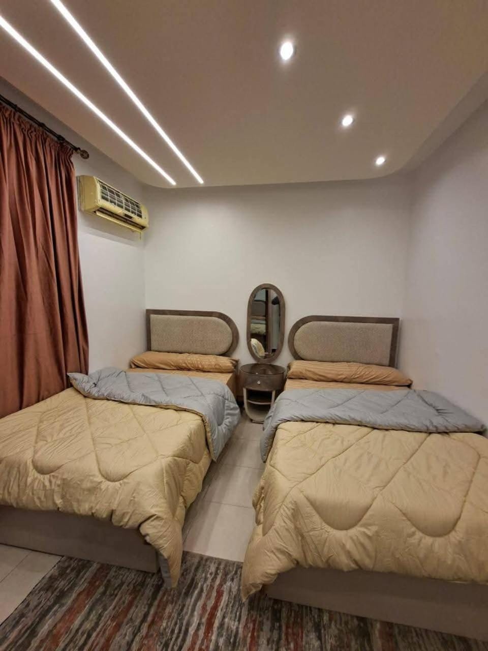 Bed, Photo of the whole room, Bedroom, air conditioner