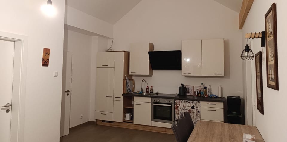 Kitchen or kitchenette, oven, stove