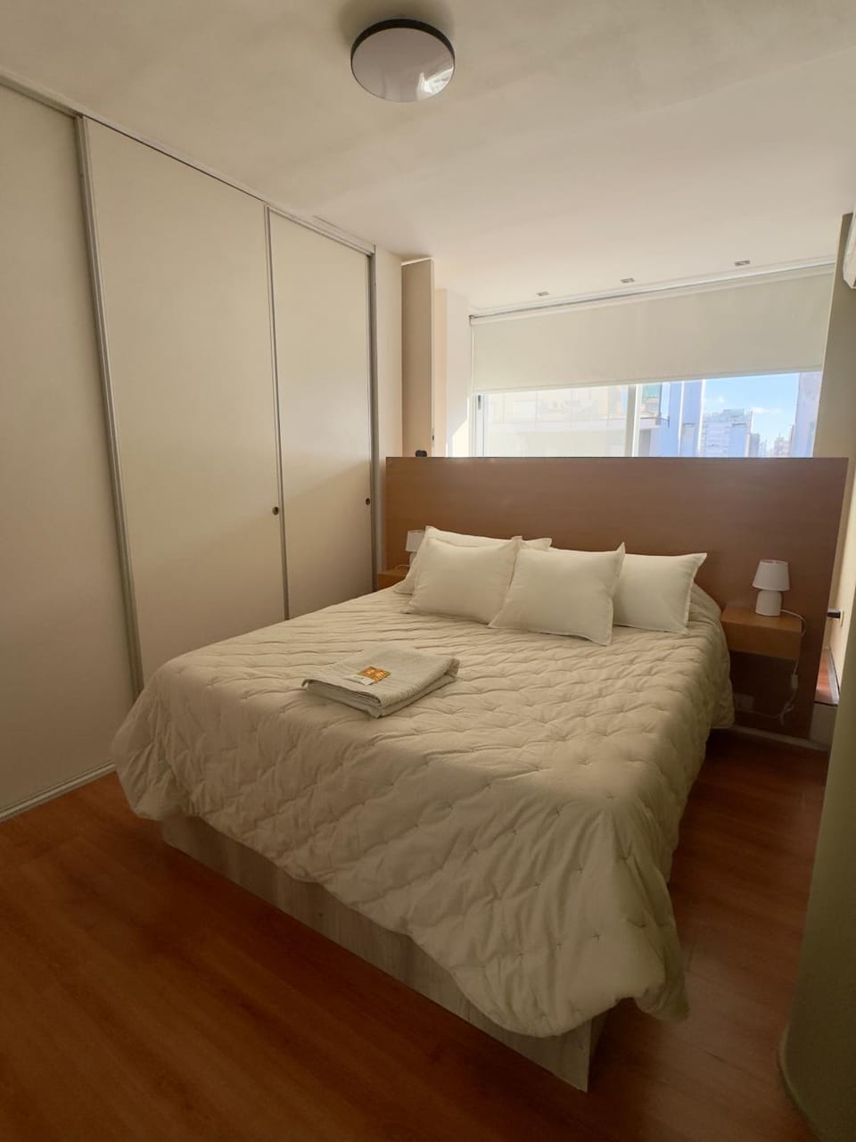 Bed, Photo of the whole room, Bedroom, towels, wardrobe