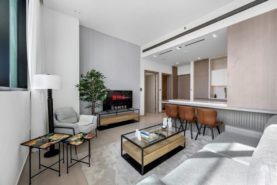 Chic 1BR Retreat with Private Pool and Balcony in JVC Apartment in Dubai