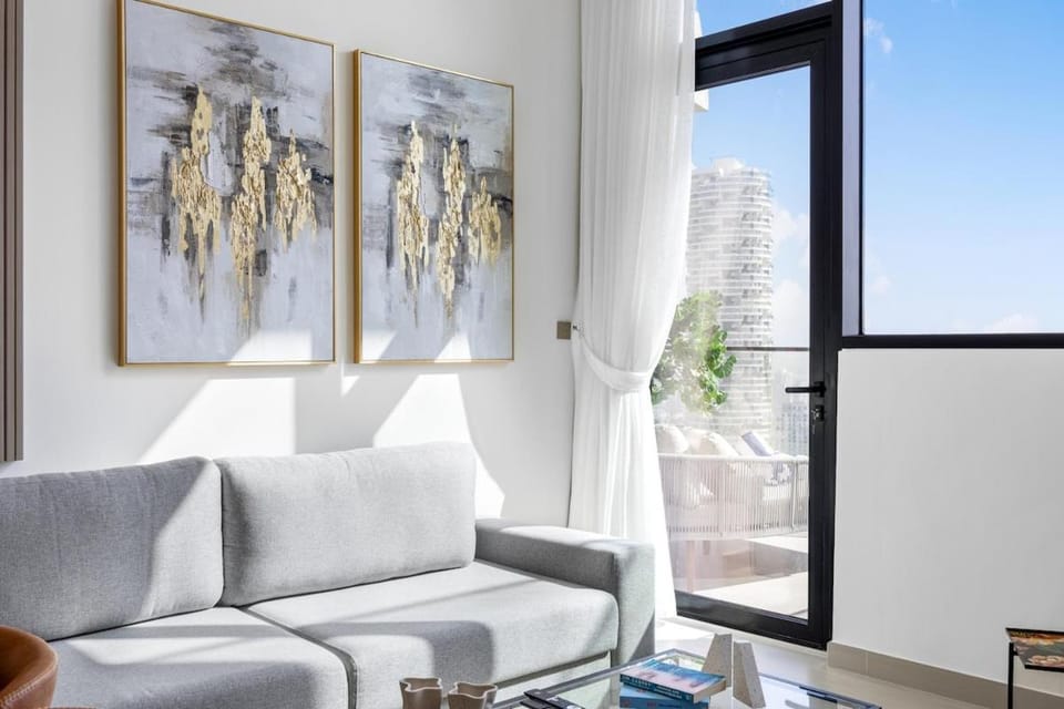 Chic 1BR Retreat with Private Pool and Balcony in JVC Apartment in Dubai