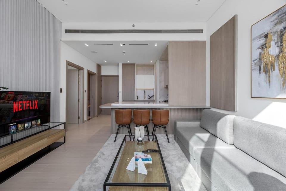 Chic 1BR Retreat with Private Pool and Balcony in JVC Apartment in Dubai