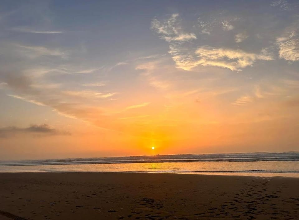 Beach, Sea view, Sunset