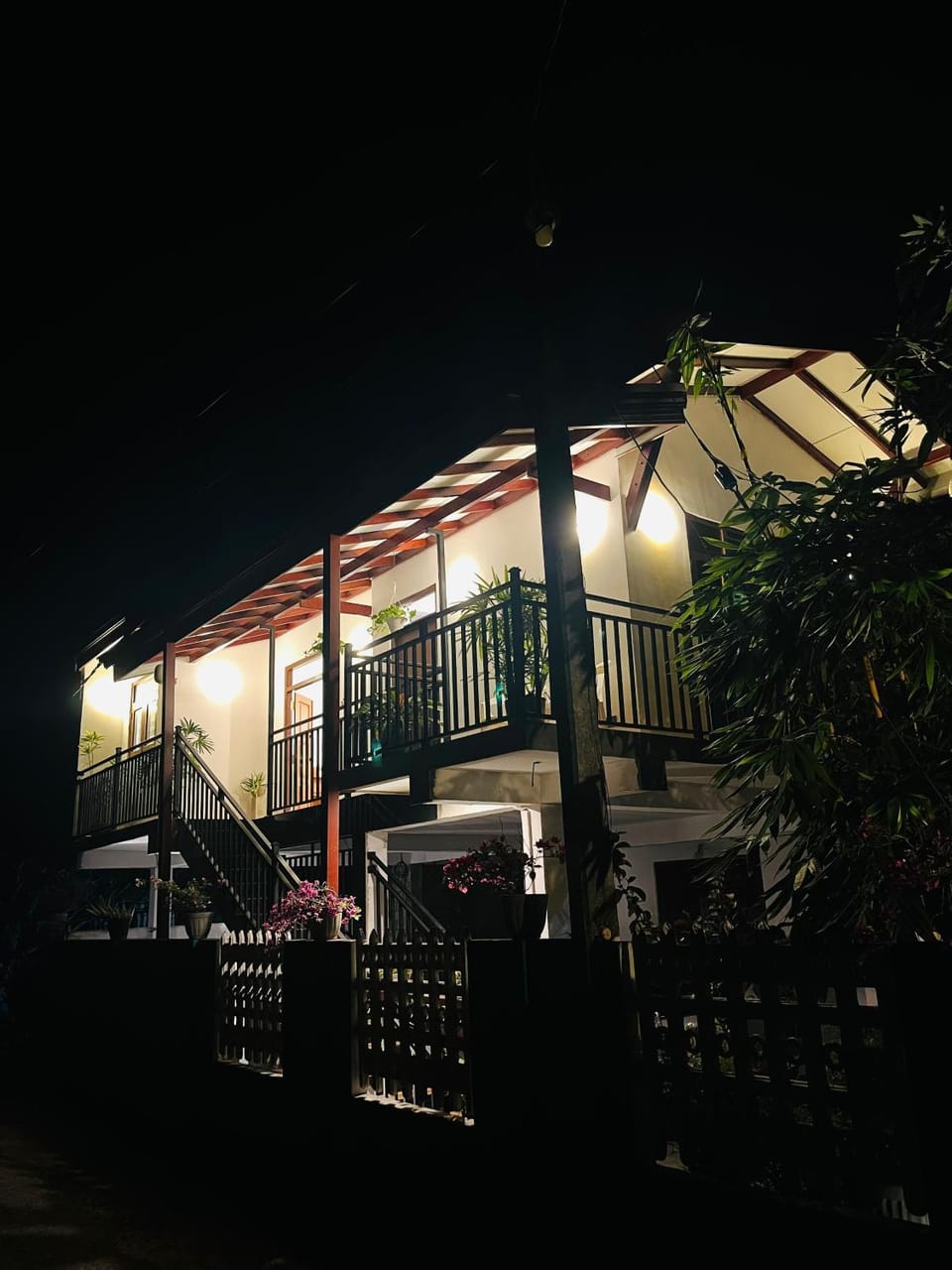 Property building, Night, Balcony/Terrace