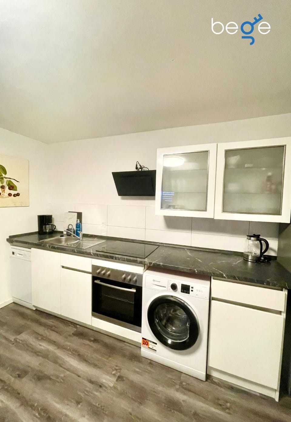 Kitchen or kitchenette, stove, kitchen