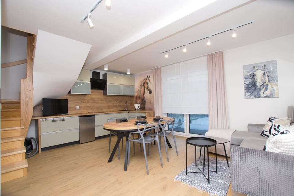 Kitchen or kitchenette, Living room, Seating area