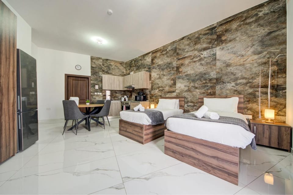 Bed, Living room, Photo of the whole room, Seating area, Bedroom