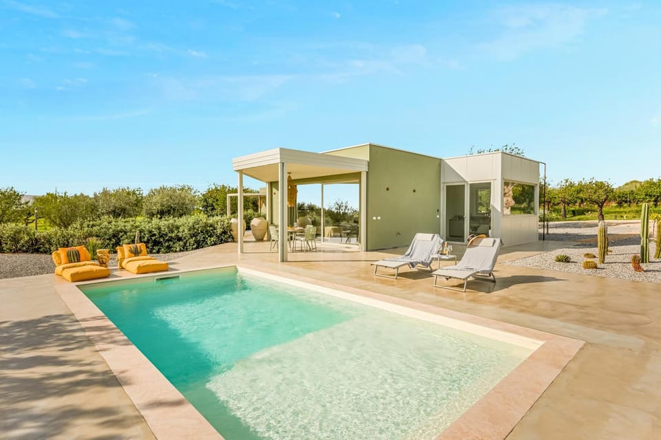 Natural landscape, Pool view, Swimming pool, sunbed