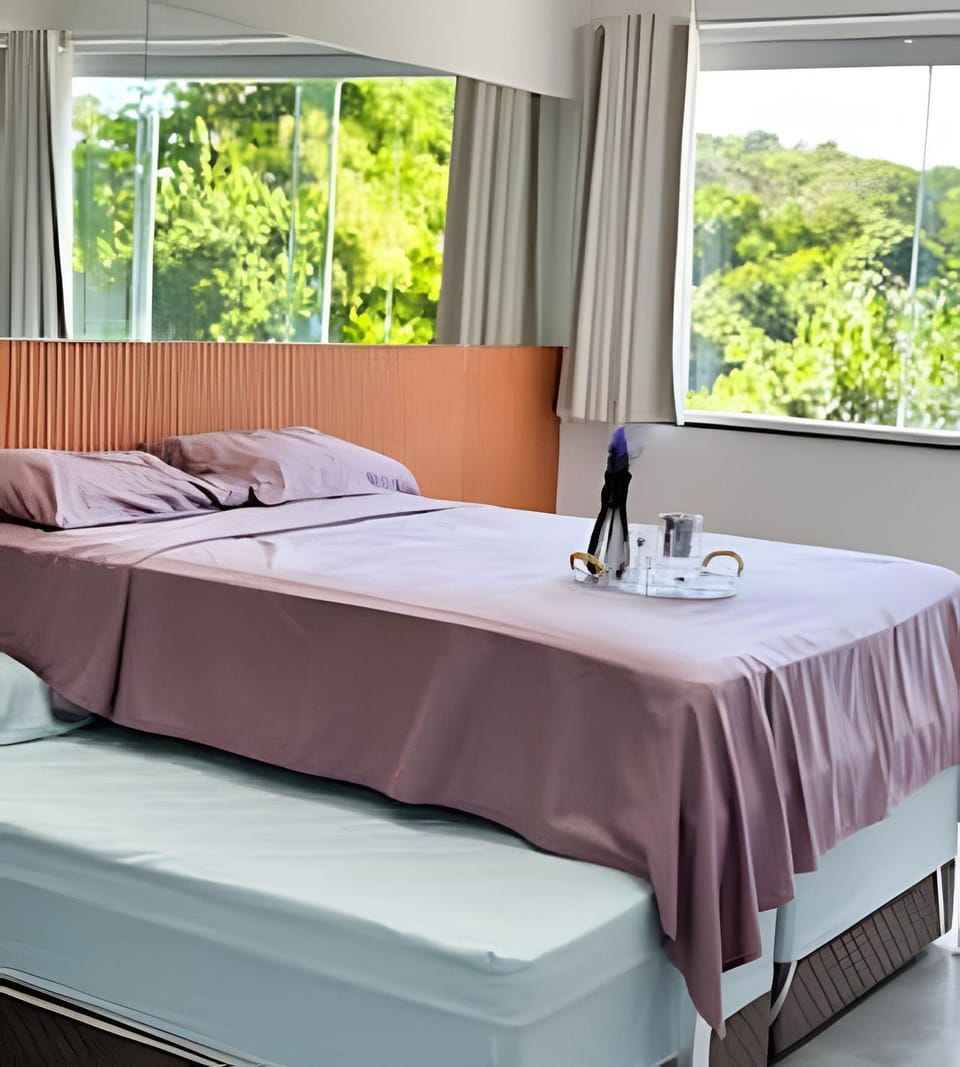 Bed, Decorative detail, Sea view