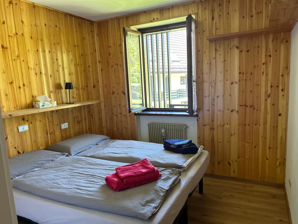 Bed, Photo of the whole room, Bedroom, towels, wardrobe