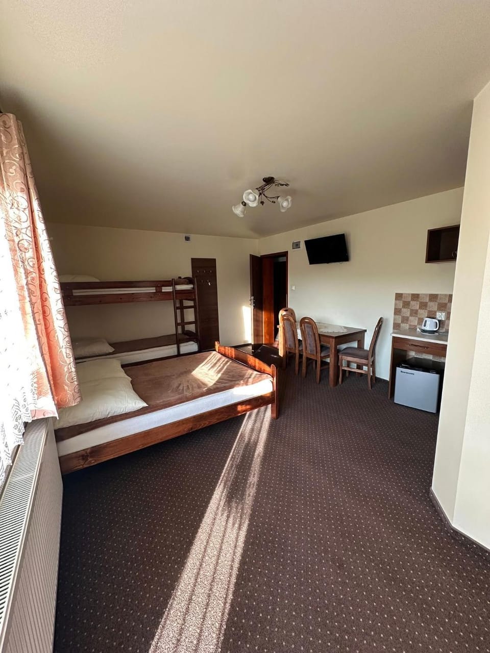 Photo of the whole room, bunk bed