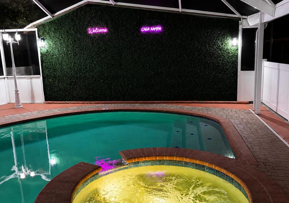 Night, Hot Tub, Pool view, Swimming pool