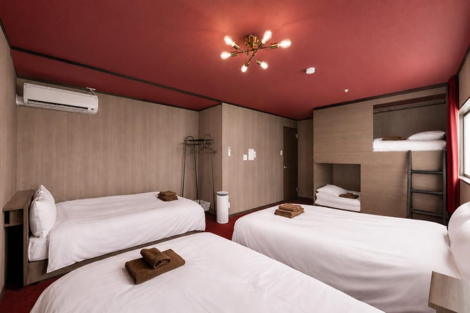 Bed, Bedroom, bunk bed, air conditioner