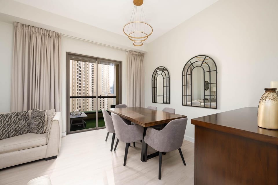Bright Apartment with Large Balcony and Water View in JBR Apartment in Dubai