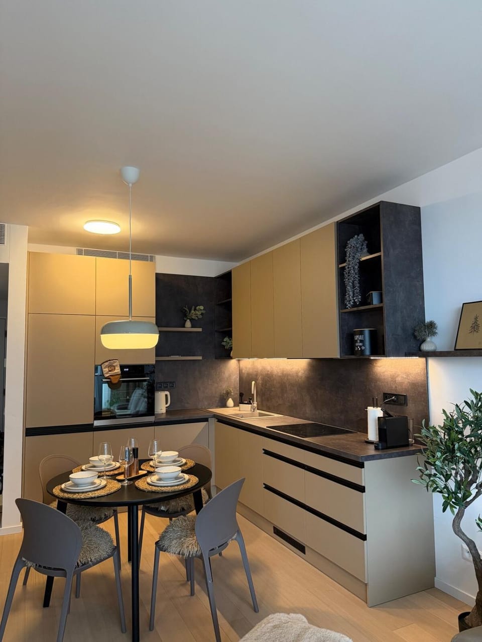 Kitchen or kitchenette, Dining area