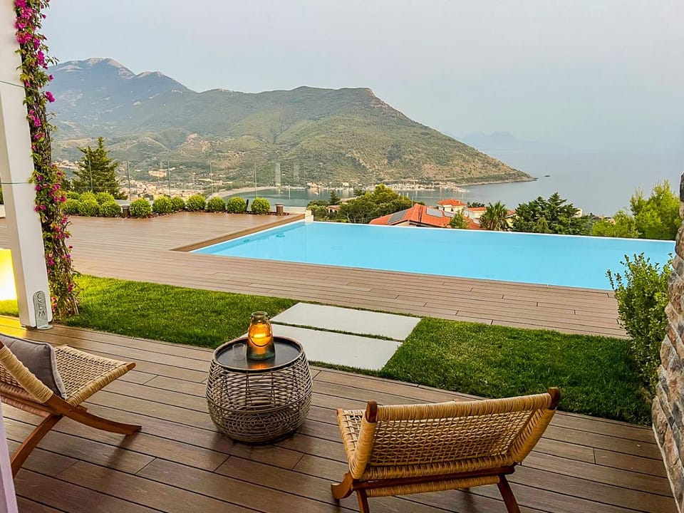 Patio, Natural landscape, Solarium, Mountain view, Sea view, Swimming pool
