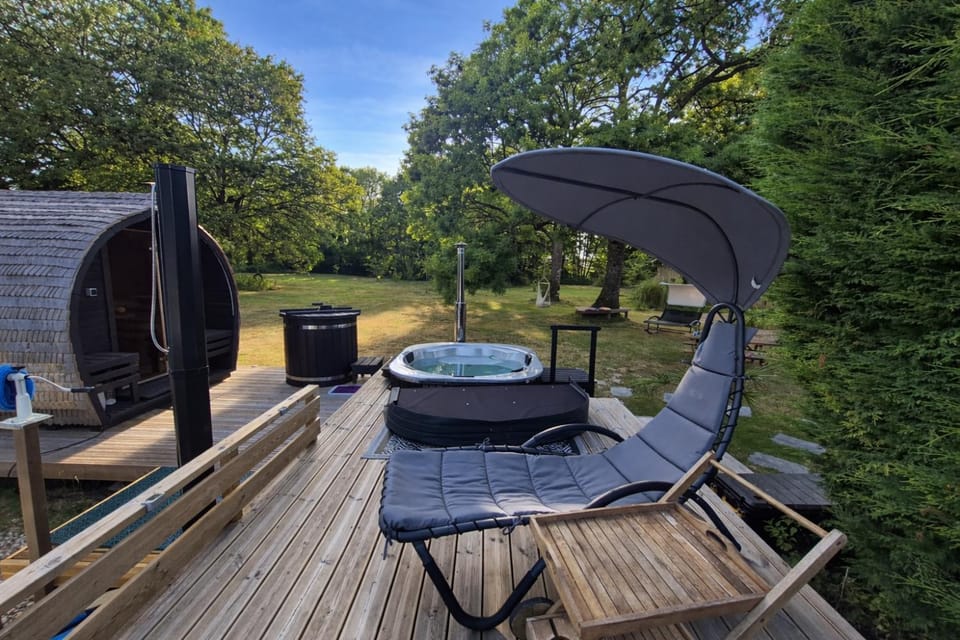 Shower, Hot Tub, Sauna, Seating area, Swimming pool, sunbed