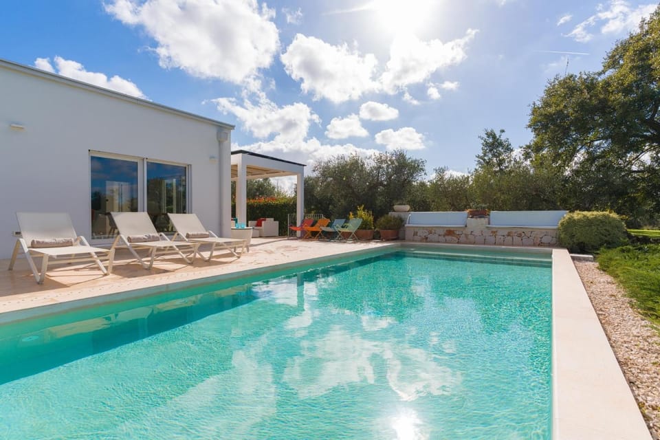 Property building, Living room, Swimming pool