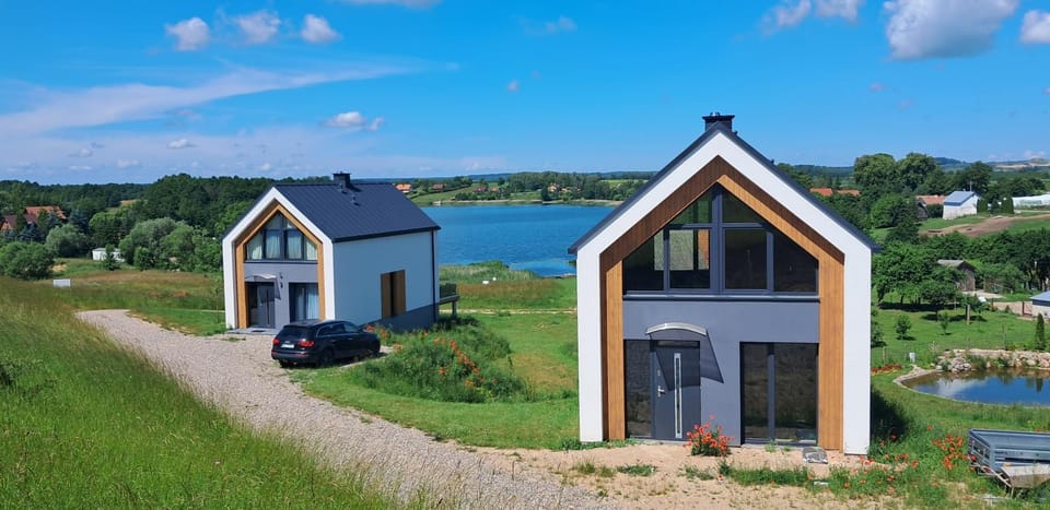 Dom Skomackie Wzgórze widok na jezioro House in Poland