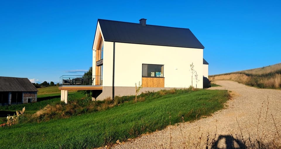 Dom Skomackie Wzgórze widok na jezioro House in Poland