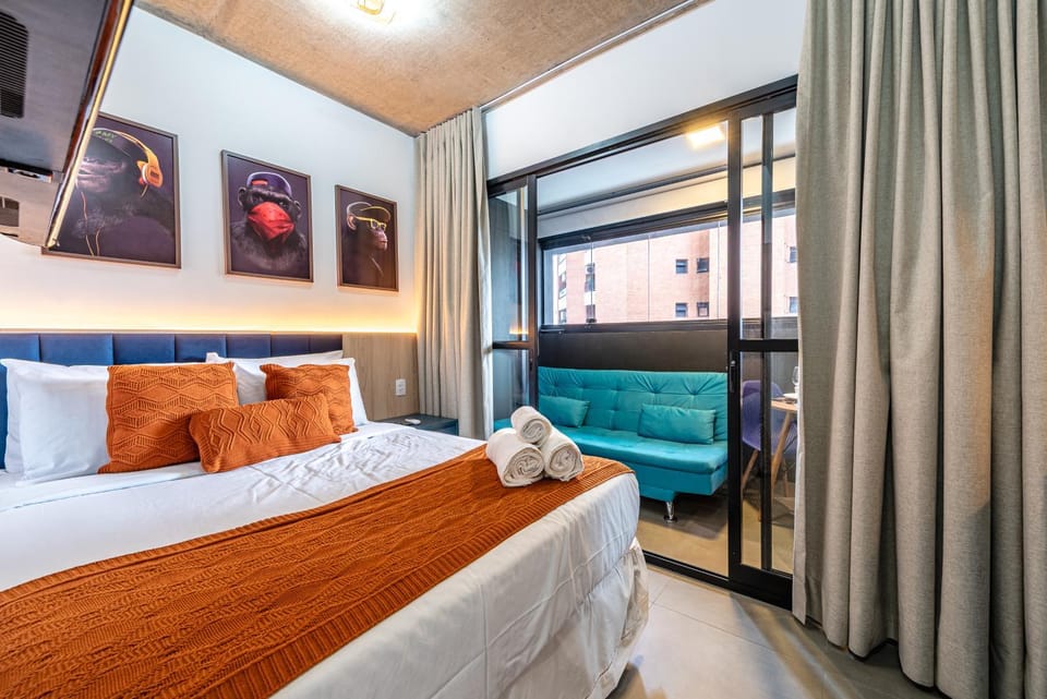 Sofisticação e conforto no Brooklin Próx Metro Apartment in Sao Paulo City