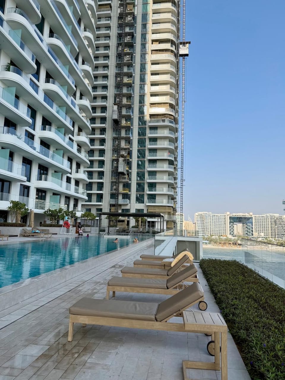 Property building, Day, View (from property/room), Balcony/Terrace, City view, Pool view, Swimming pool, sunbed