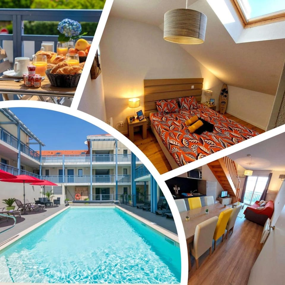 Superbe duplex à Biscarrosse Plage avec piscine, parking privé et océan à pied Apartment in Biscarrosse