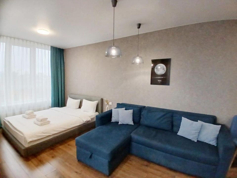 Bed, Living room, Photo of the whole room, Seating area, Bedroom