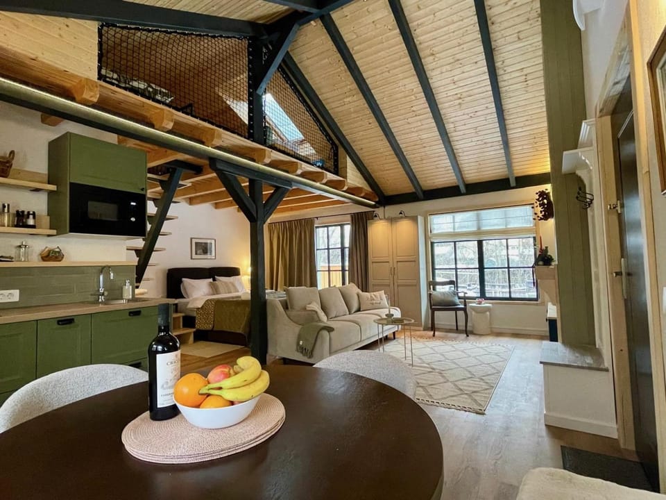 Kitchen or kitchenette, Living room, Bedroom
